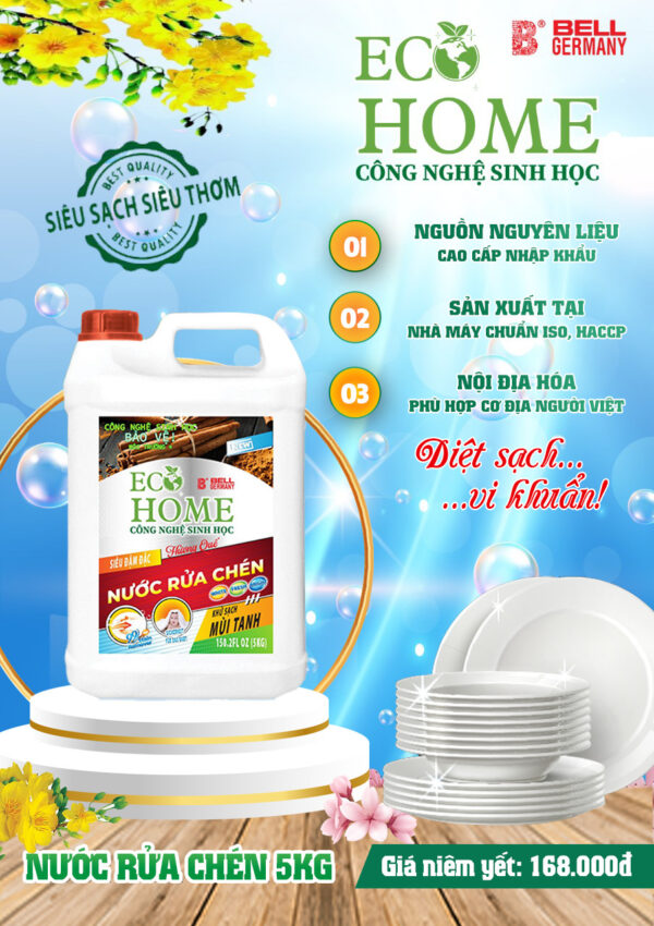 Nước rửa chén hương quế 5kg